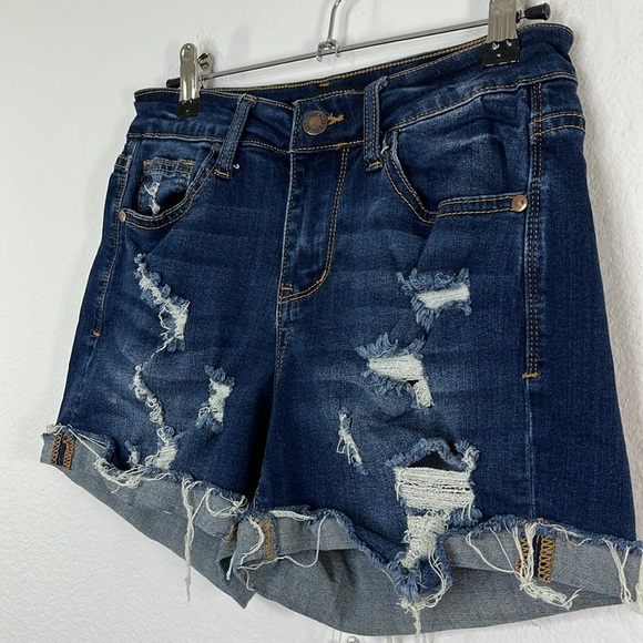 Judy‎ Blue Women’s Distressed Denim Shorts size Small - Picture 2 of 9